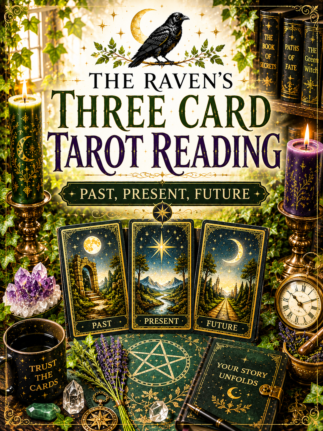 Past, Present, Future Three-Card Tarot Reading