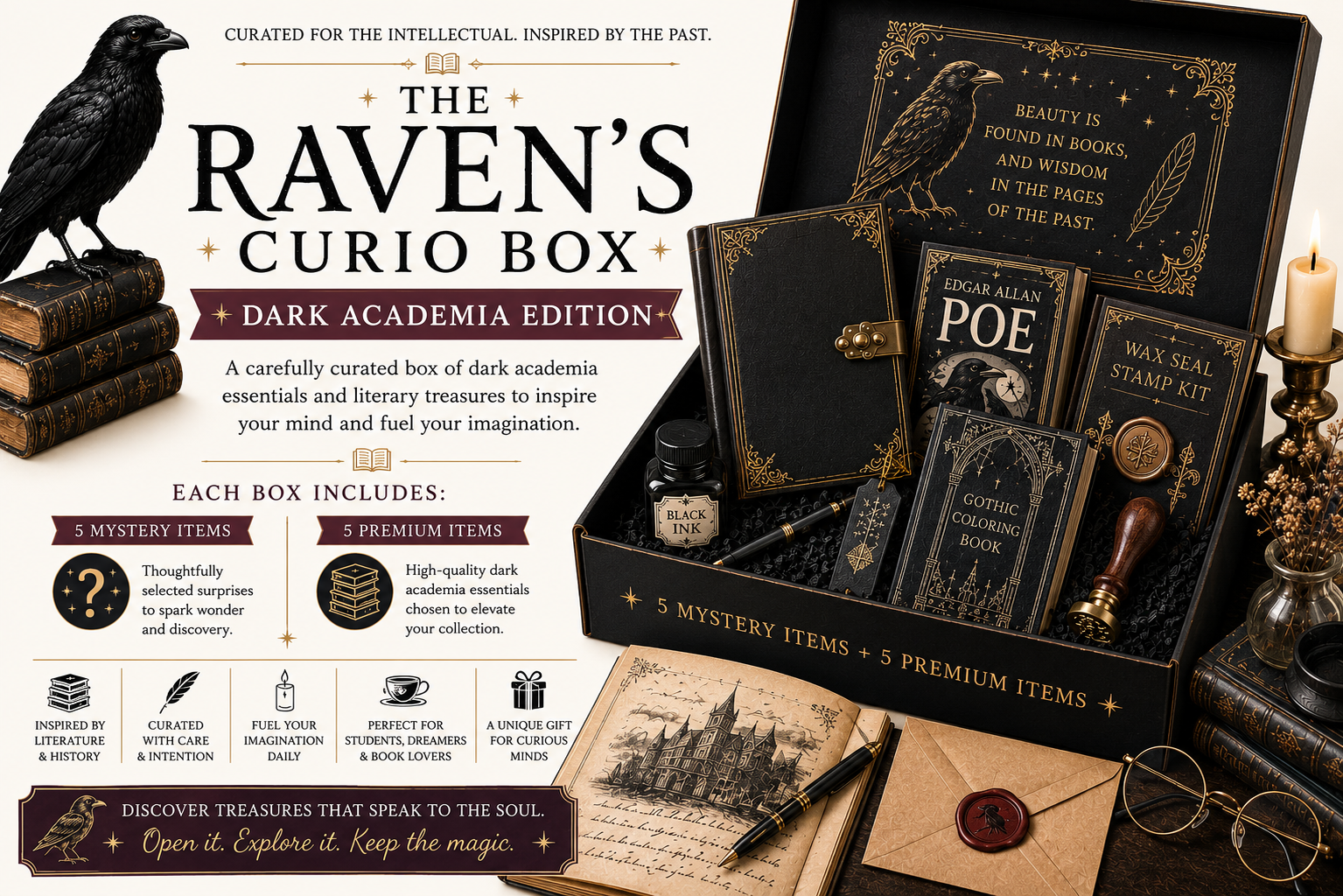 The Raven’s Curio Box – Dark Academia Edition