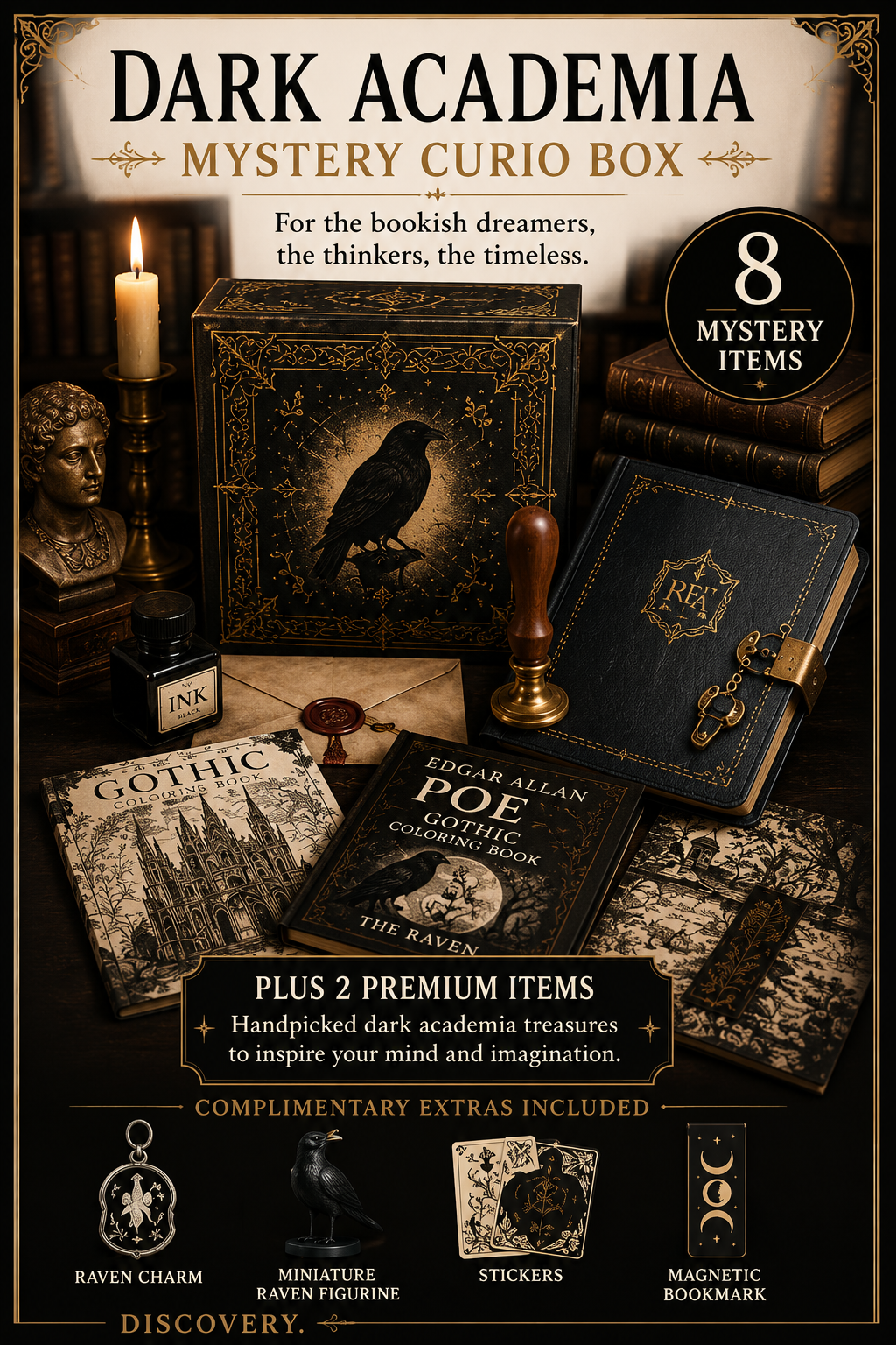 The Raven’s Mystery Curio Box - Dark Academia Edition